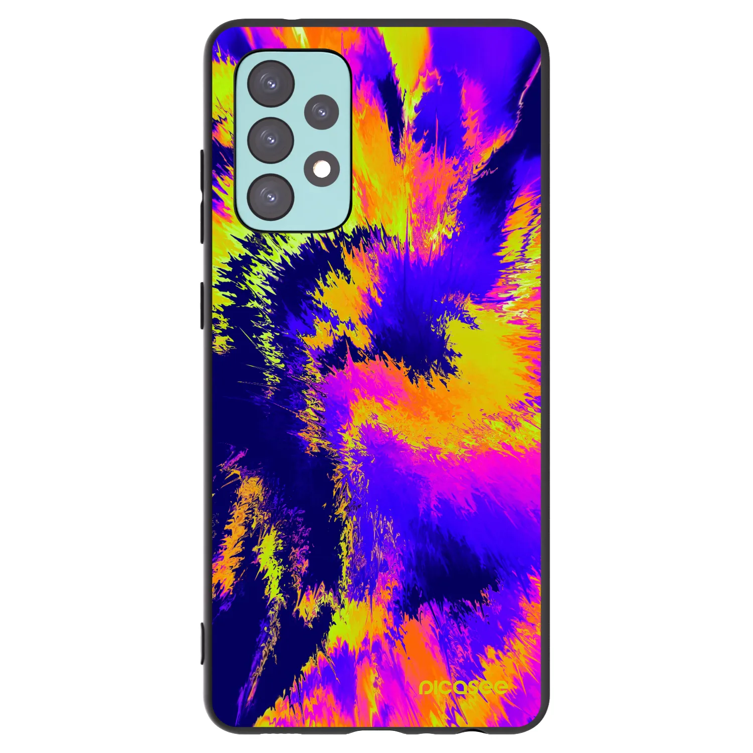 Picasee Μαύρη θήκη σιλικόνης για Samsung Galaxy A72 A725F - Burn
