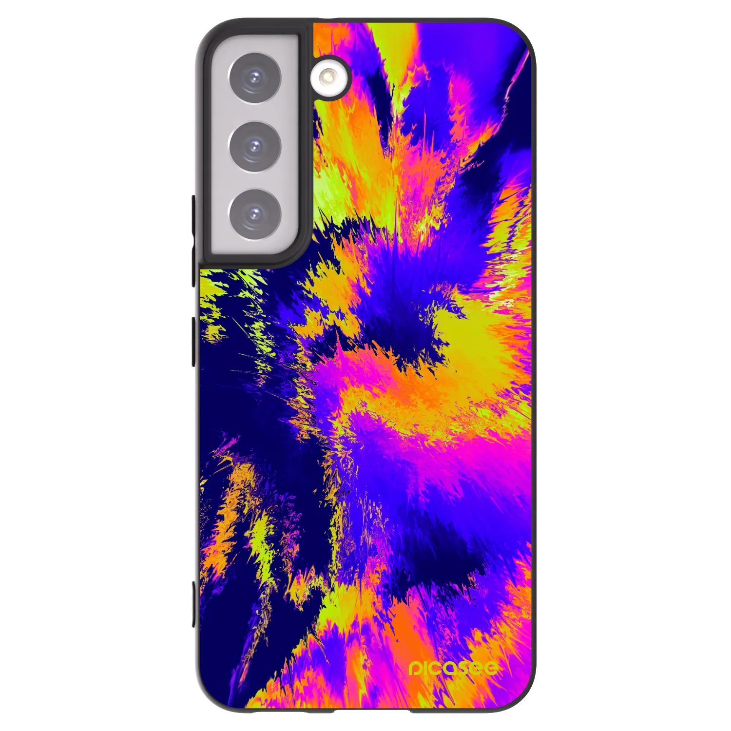 Picasee Μαύρη θήκη σιλικόνης για Samsung Galaxy S22 5G - Burn