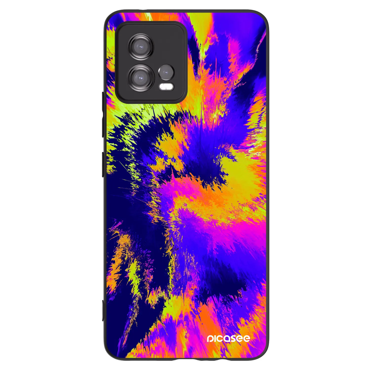 Picasee Μαύρη θήκη σιλικόνης για Motorola Moto G72 - Burn