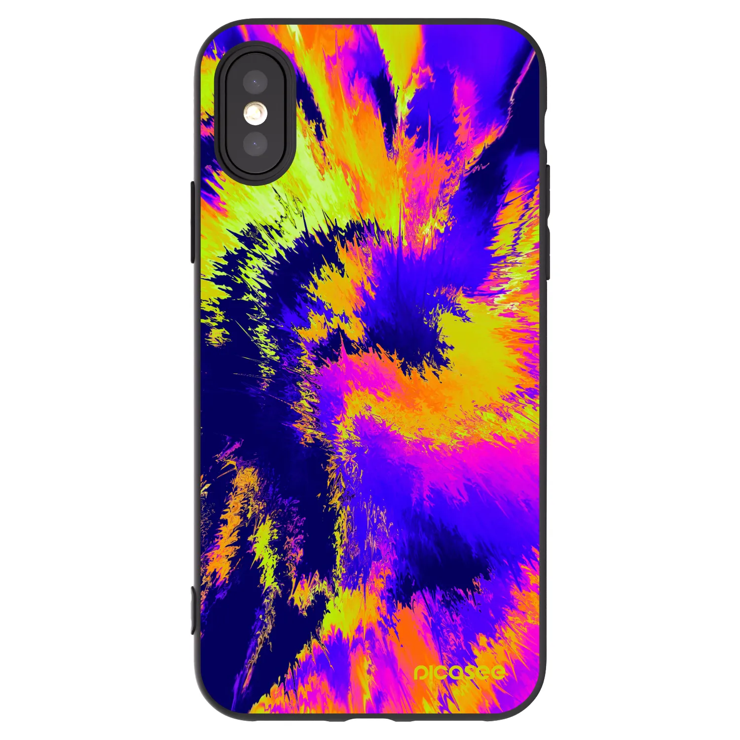 Picasee Μαύρη θήκη σιλικόνης για Apple iPhone X/XS - Burn