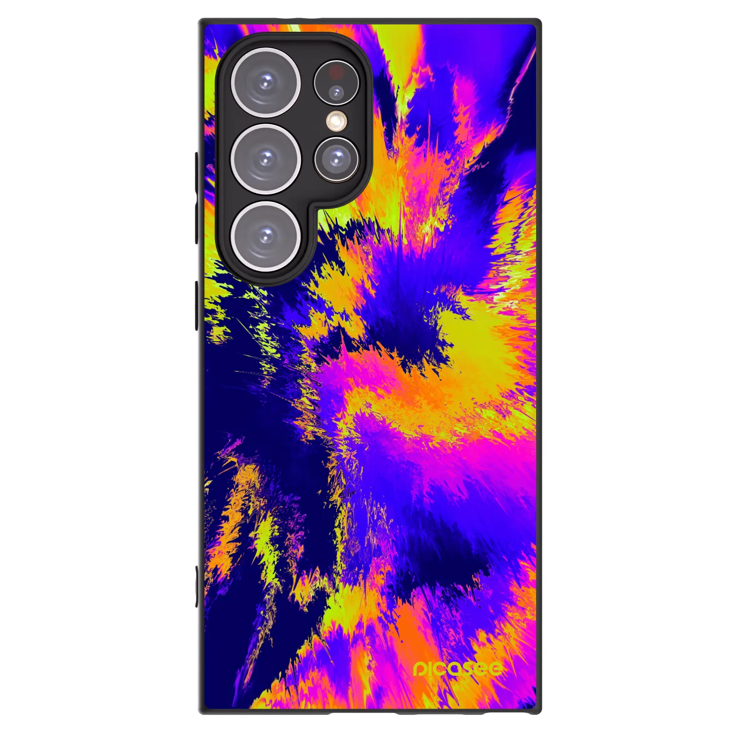 Picasee Μαύρη θήκη σιλικόνης για Samsung Galaxy S24 Ultra S928B 5G - Burn