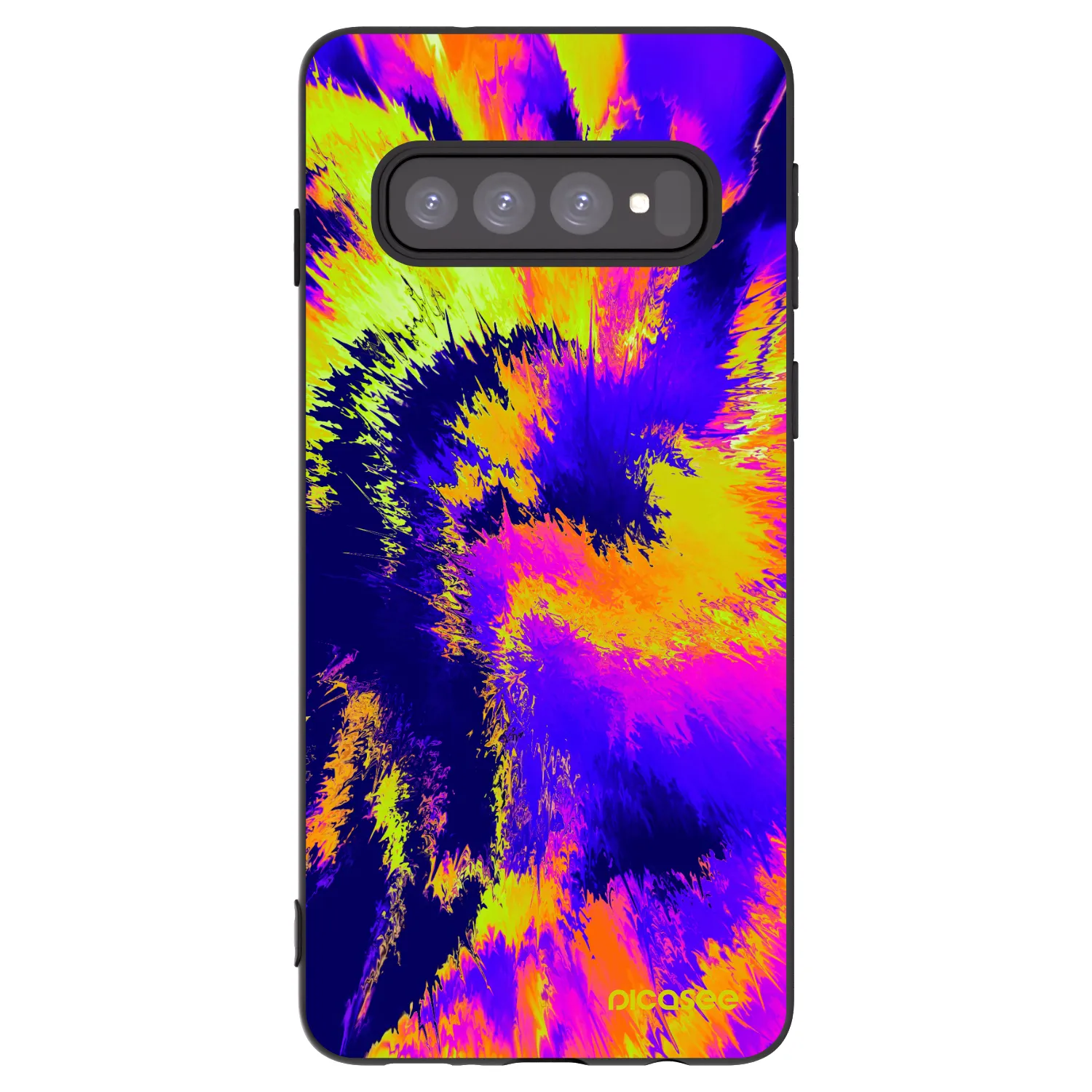 Picasee Μαύρη θήκη σιλικόνης για Samsung Galaxy S10 G973 - Burn