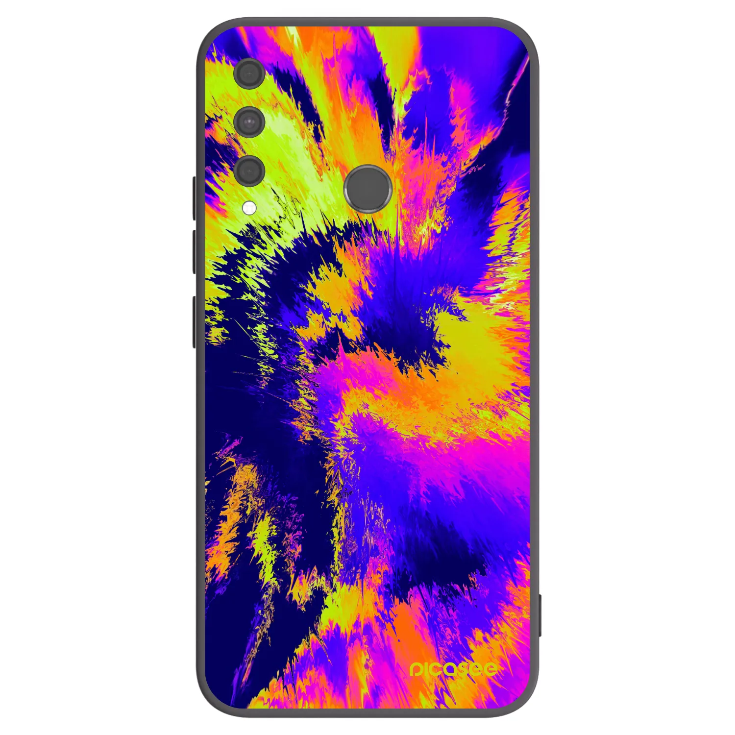 Picasee Μαύρη θήκη σιλικόνης για Huawei P40 Lite E - Burn