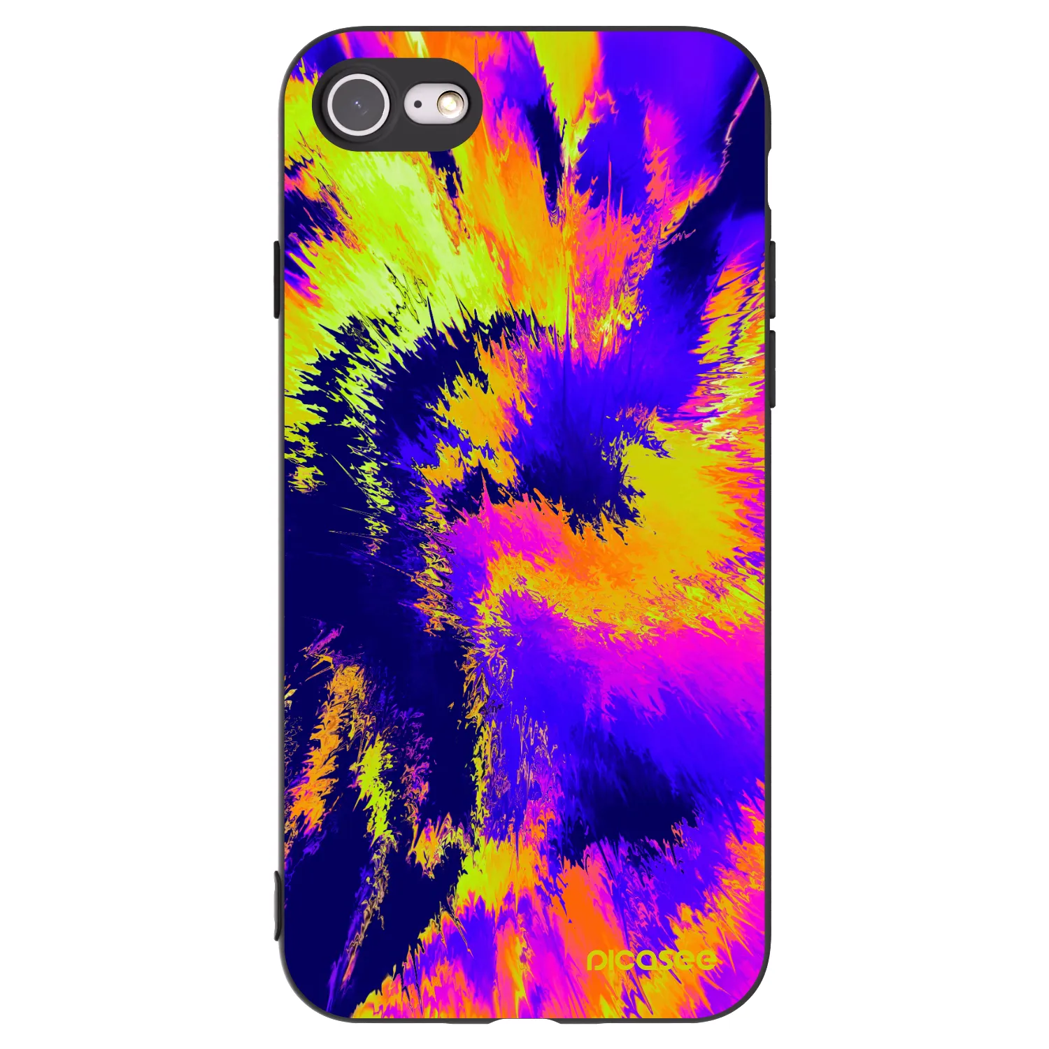 Picasee Μαύρη θήκη σιλικόνης για Apple iPhone SE 2020 - Burn
