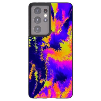 Picasee Μαύρη θήκη σιλικόνης για Samsung Galaxy S21 Ultra 5G G998B - Burn