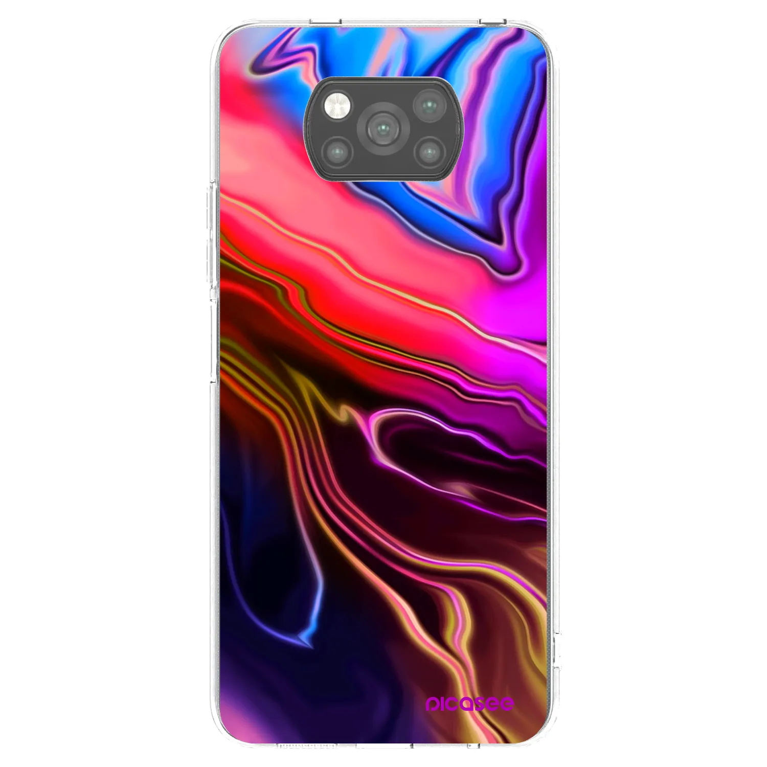 Picasee Μαύρη θήκη σιλικόνης για Xiaomi Poco X3 - Electric