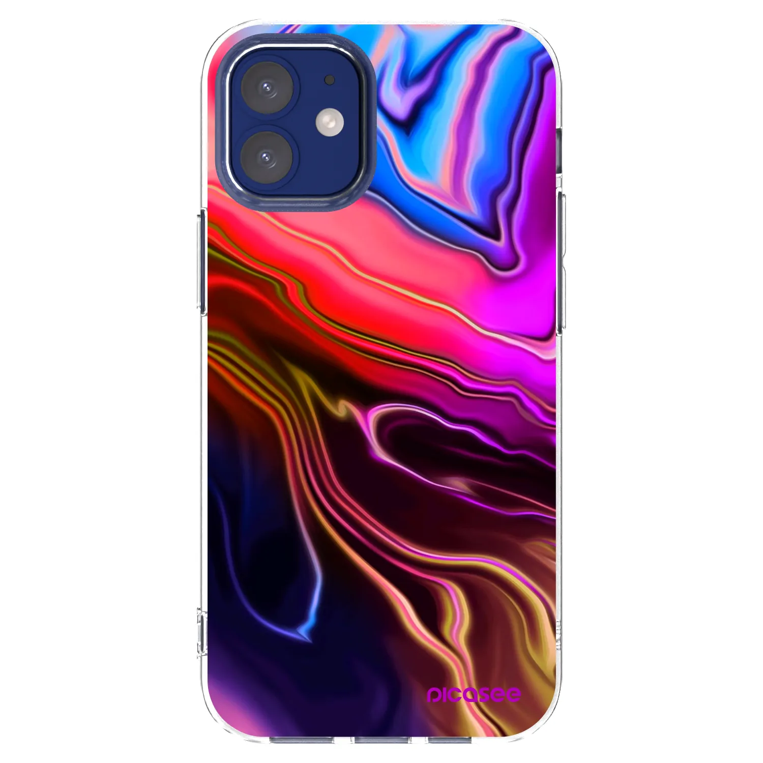 Picasee διαφανής θήκη σιλικόνης Apple iPhone 12 mini - Electric