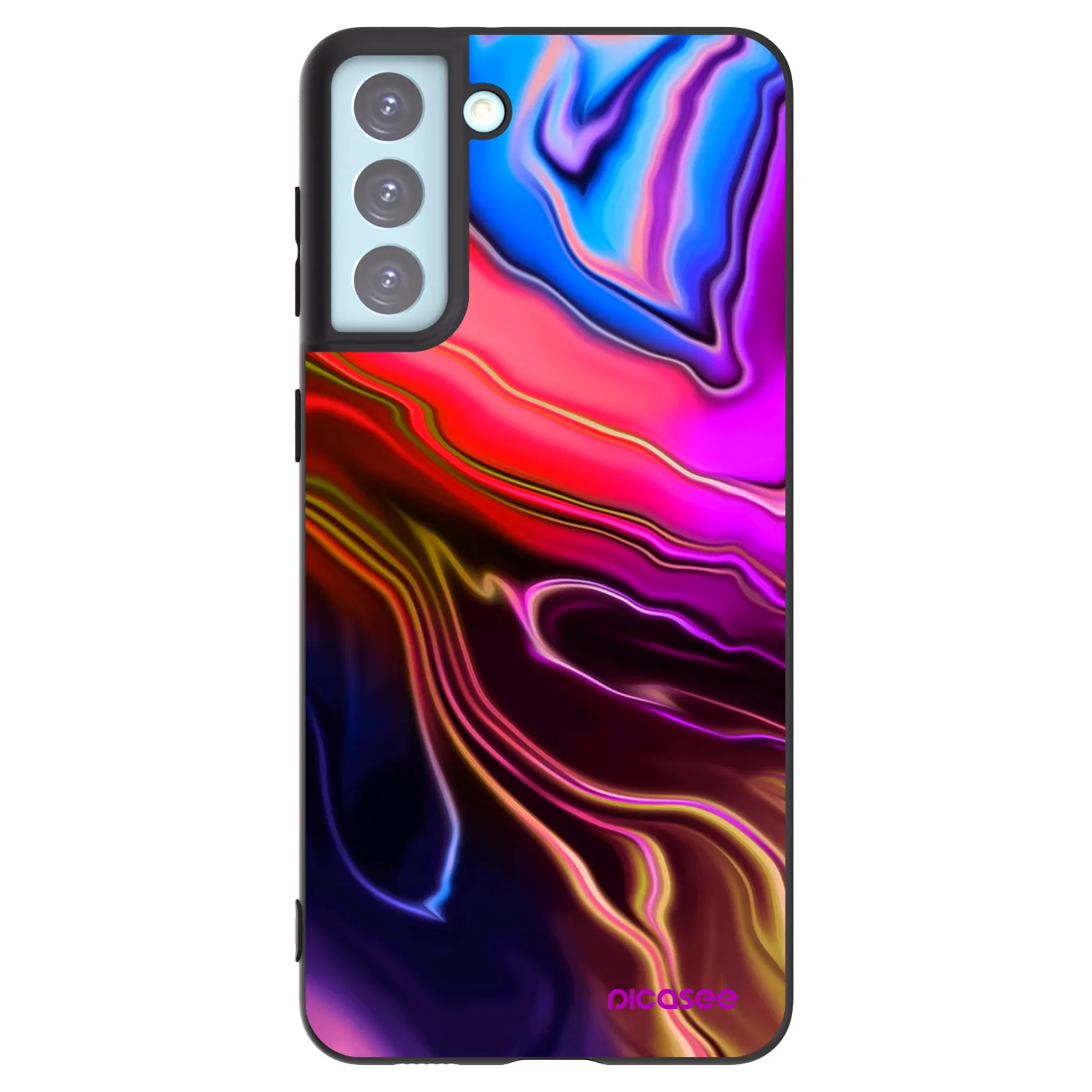 Picasee Μαύρη θήκη σιλικόνης για Samsung Galaxy S21+ 5G G996F - Electric