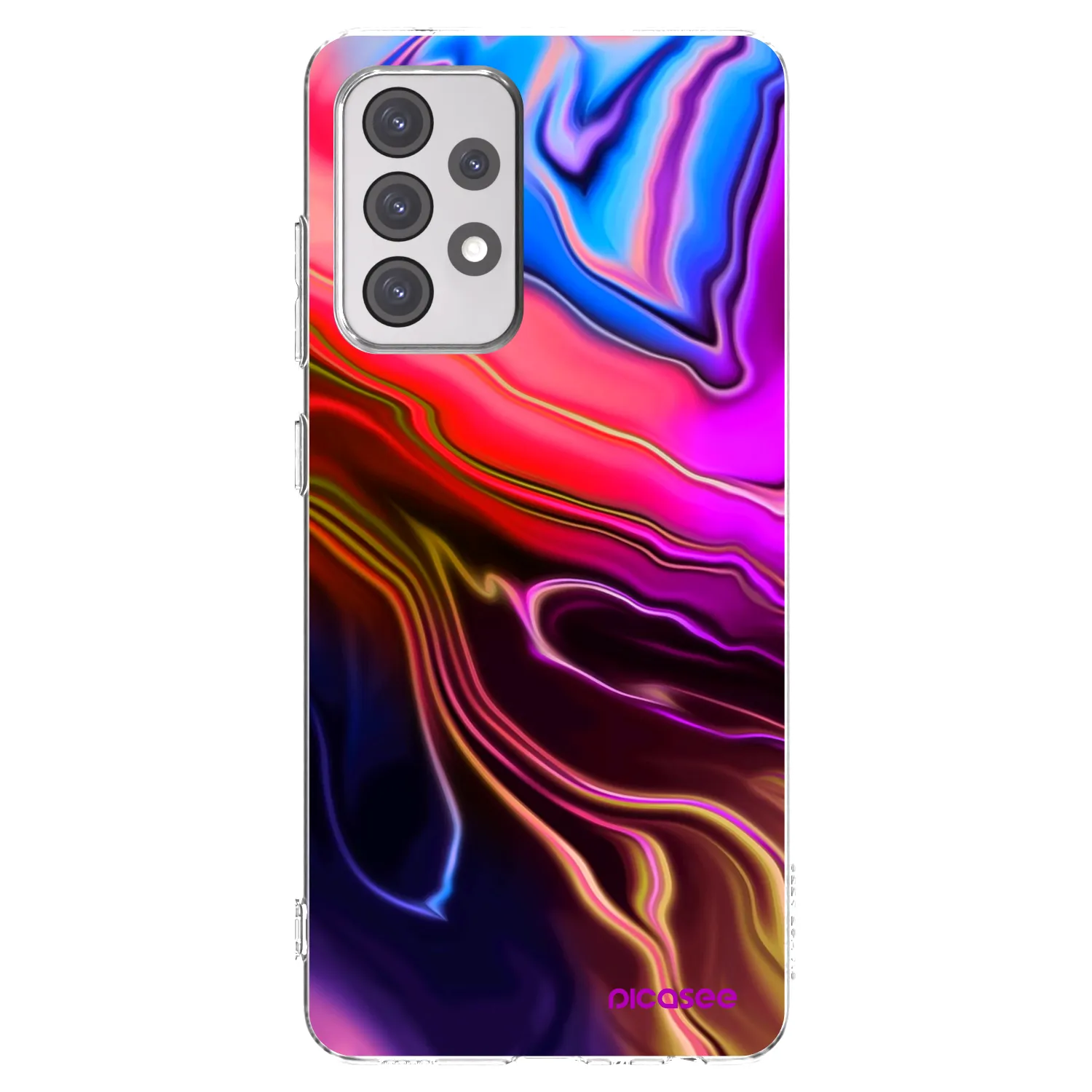 Picasee διαφανής θήκη σιλικόνης Samsung Galaxy A52 5G A525F - Electric