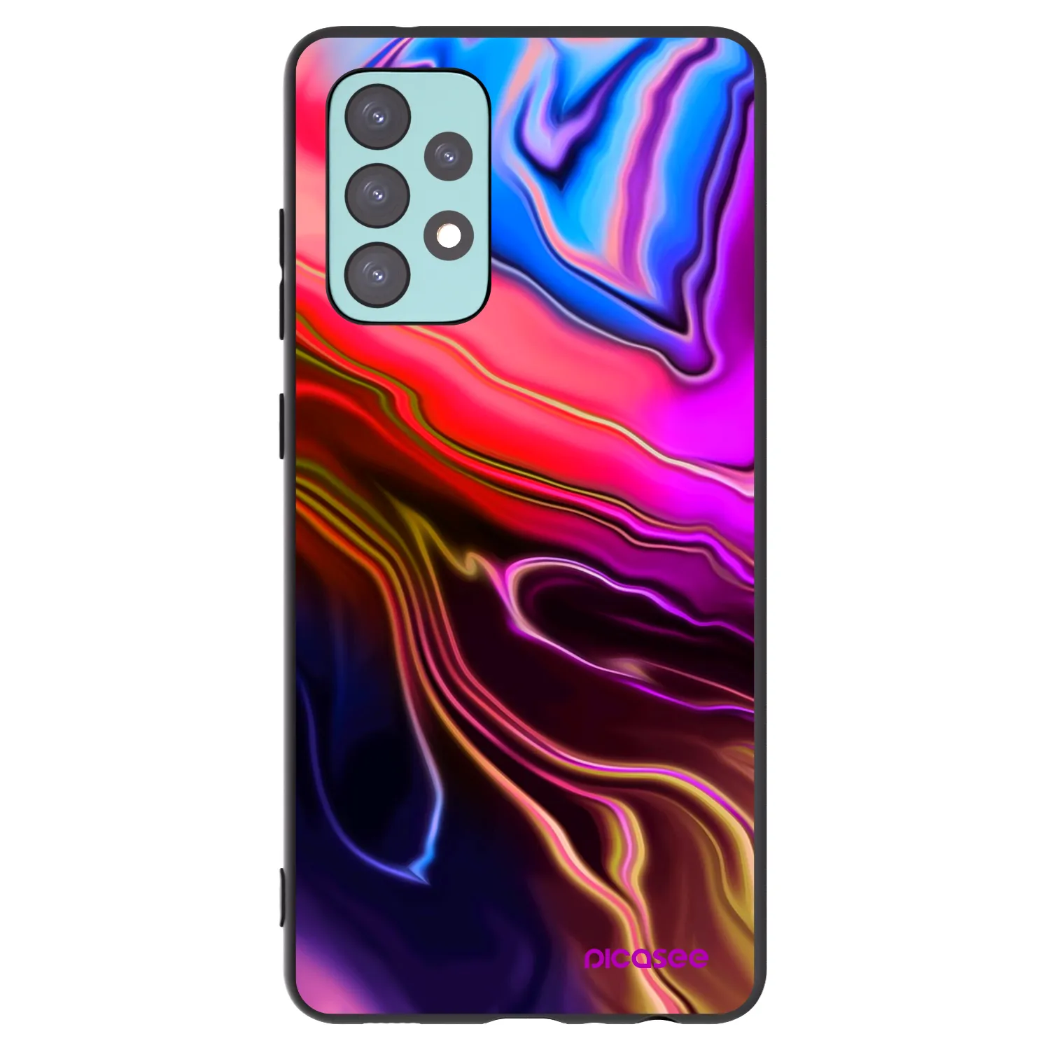 Picasee Μαύρη θήκη σιλικόνης για Samsung Galaxy A72 A725F - Electric