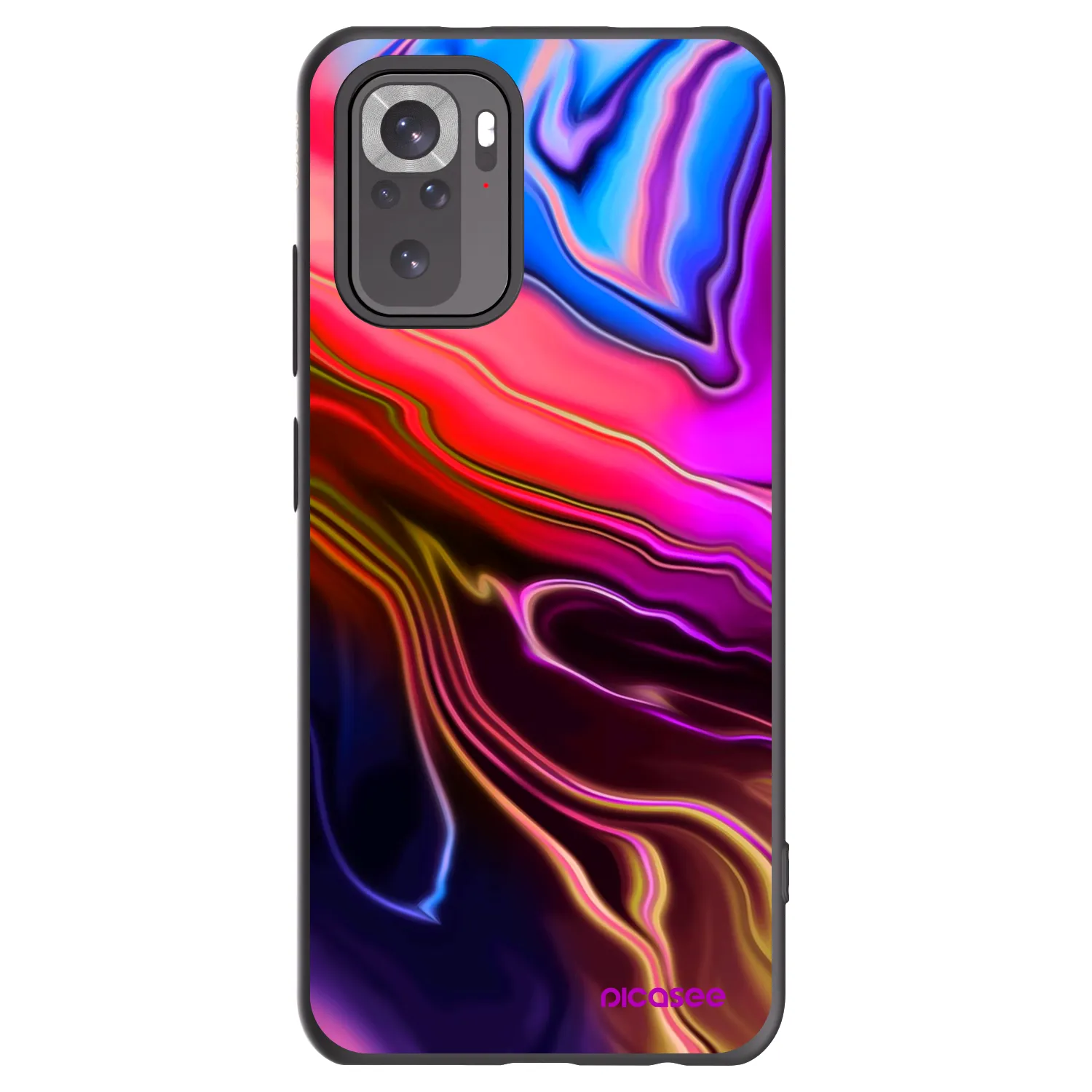 Picasee Μαύρη θήκη σιλικόνης για Xiaomi Redmi Note 10S - Electric