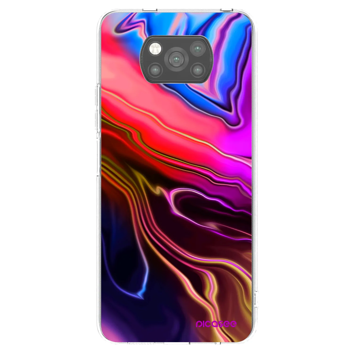 Picasee Μαύρη θήκη σιλικόνης για Xiaomi Poco X3 Pro - Electric