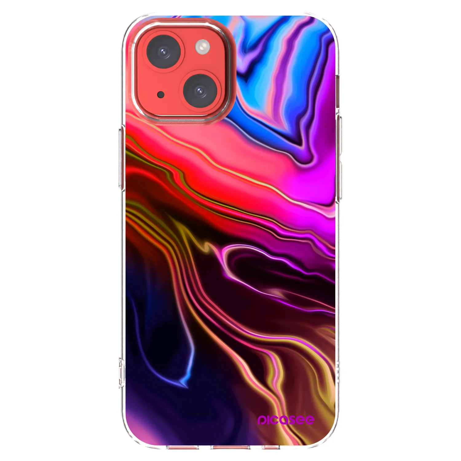 Picasee διαφανής θήκη σιλικόνης Apple iPhone 13 mini - Electric