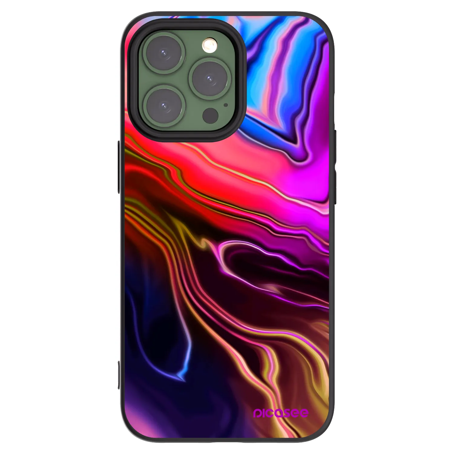 Picasee Μαύρη θήκη σιλικόνης για Apple iPhone 13 Pro - Electric