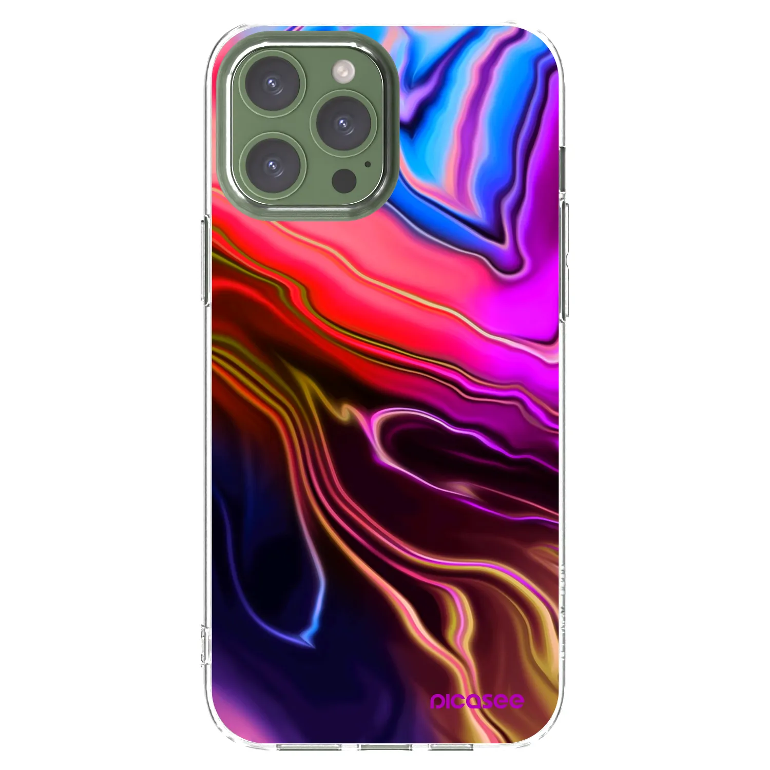 Picasee διαφανής θήκη σιλικόνης Apple iPhone 13 Pro Max - Electric