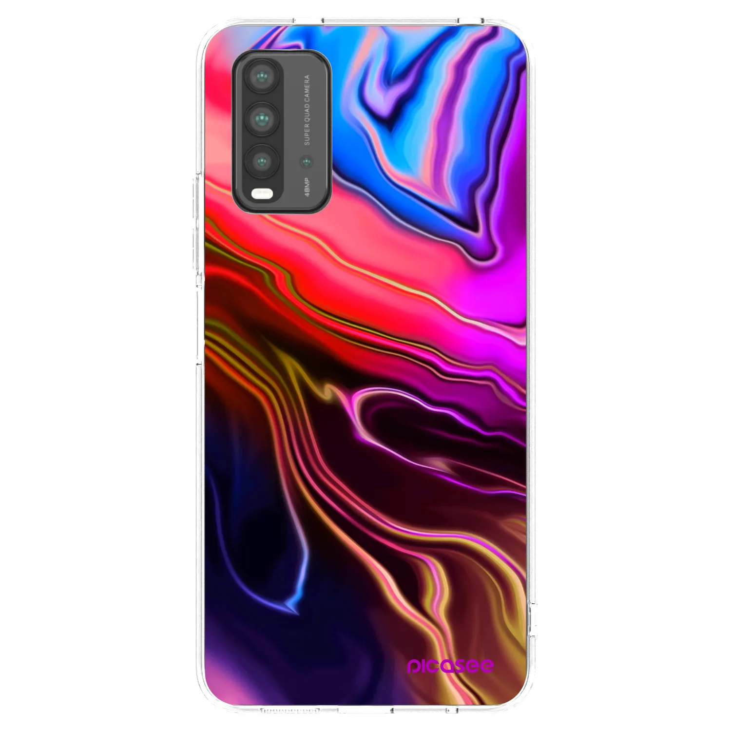 Picasee Μαύρη θήκη σιλικόνης για Xiaomi Redmi 9T - Electric