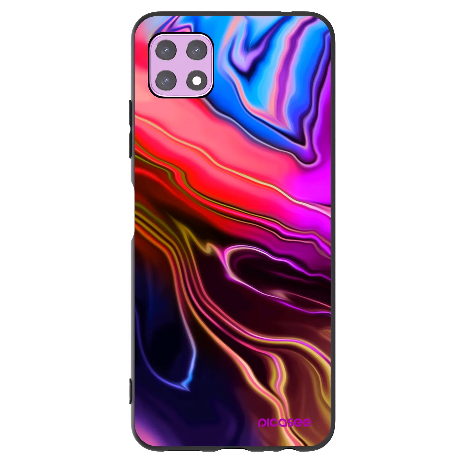 Picasee Μαύρη θήκη σιλικόνης για Samsung Galaxy A22 A226B 5G - Electric