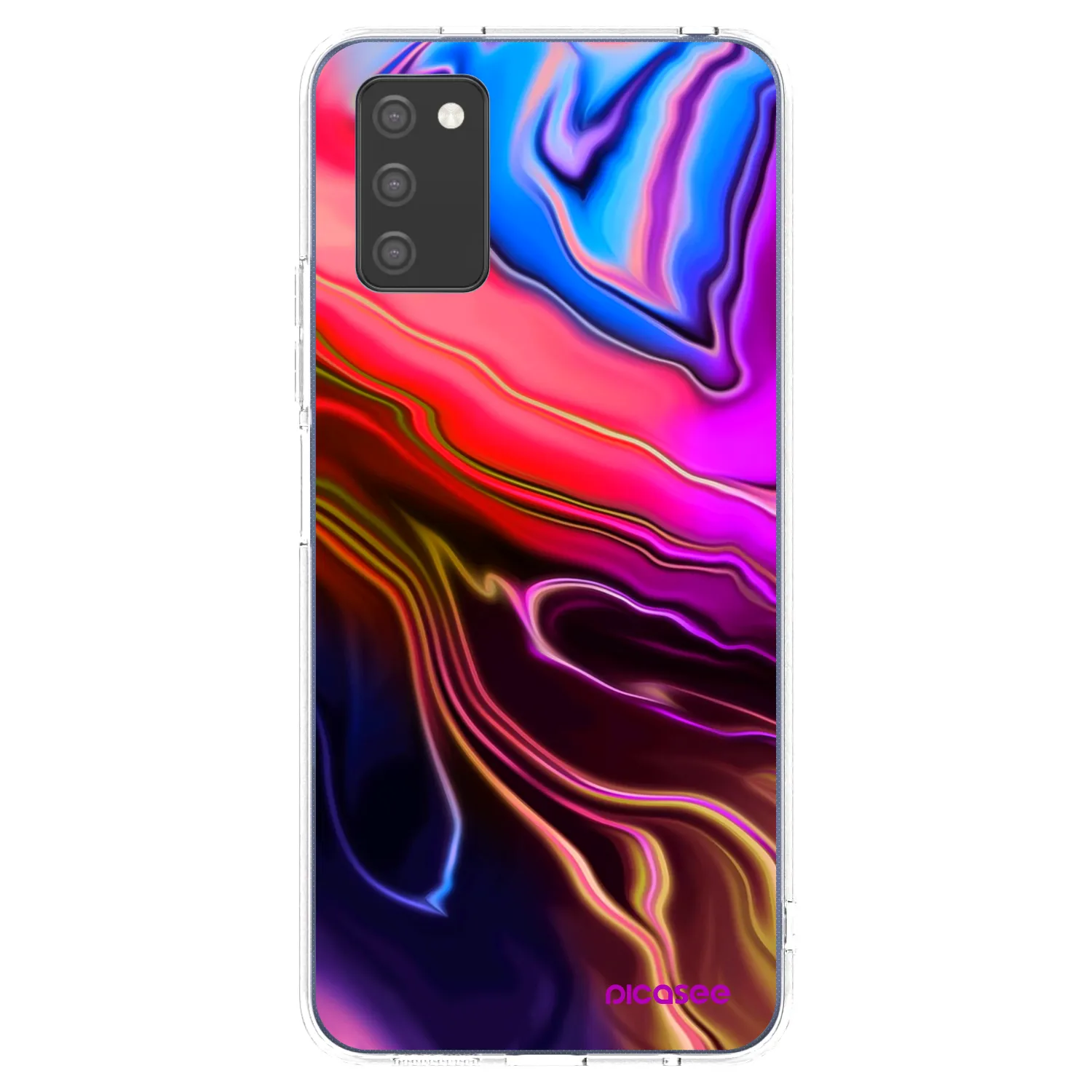 Picasee διαφανής θήκη σιλικόνης Samsung Galaxy A02s A025G - Electric