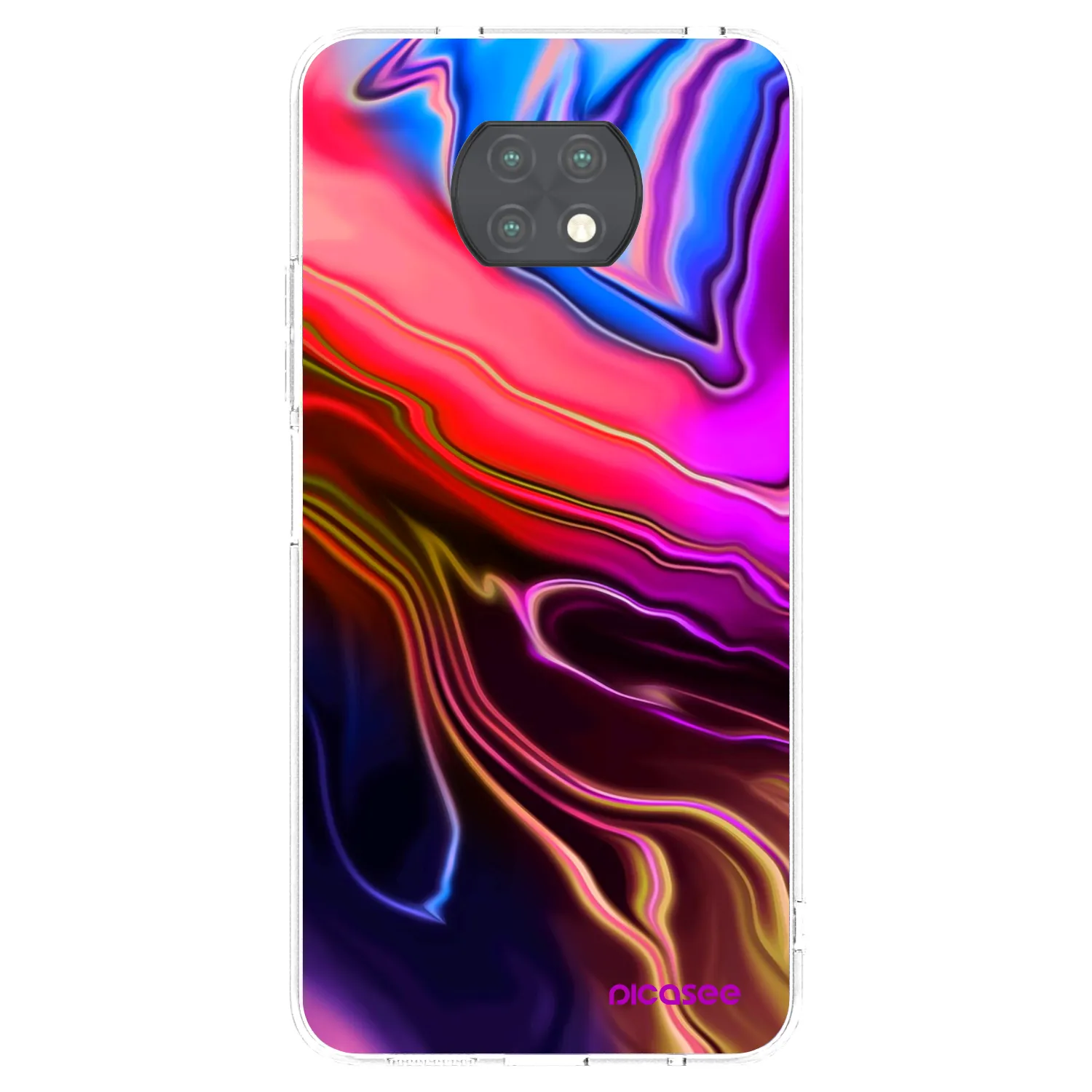 Picasee διαφανής θήκη σιλικόνης Xiaomi Redmi Note 9T - Electric