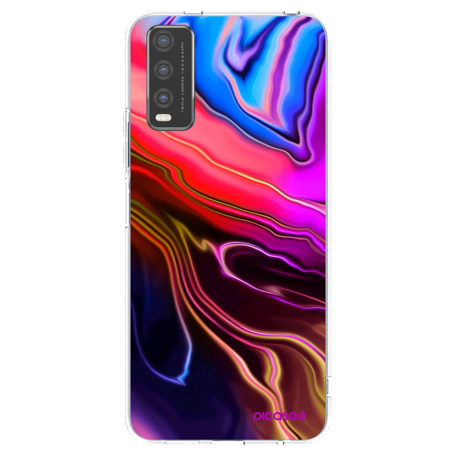 Picasee διαφανής θήκη σιλικόνης Vivo Y20s - Electric