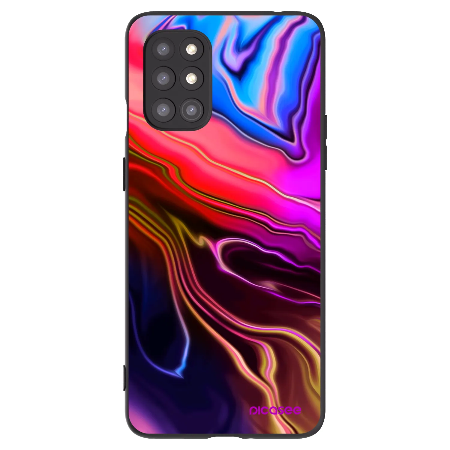 Picasee Μαύρη θήκη σιλικόνης για OnePlus 8T - Electric