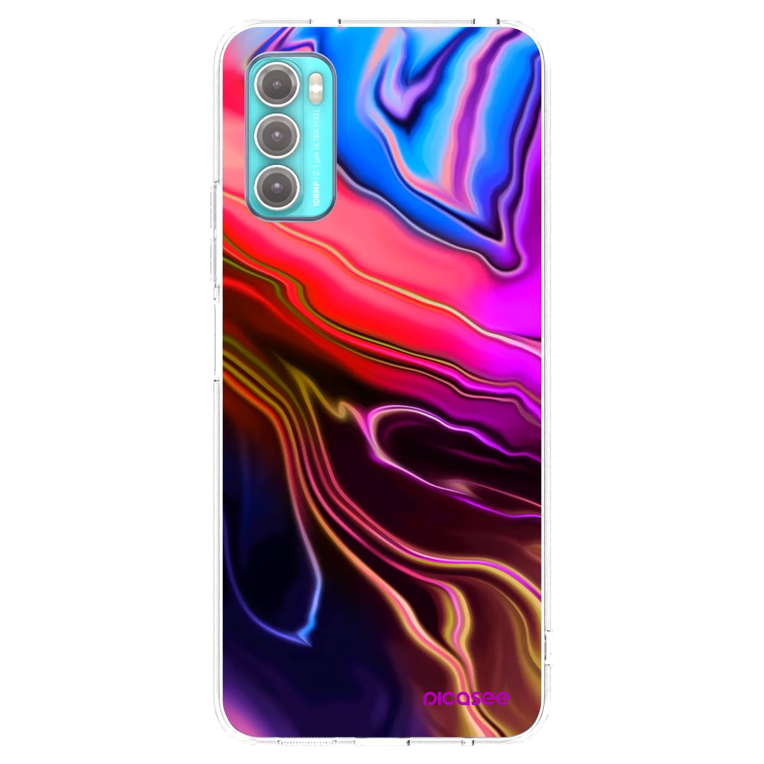 Picasee διαφανής θήκη σιλικόνης Motorola Moto G60 - Electric