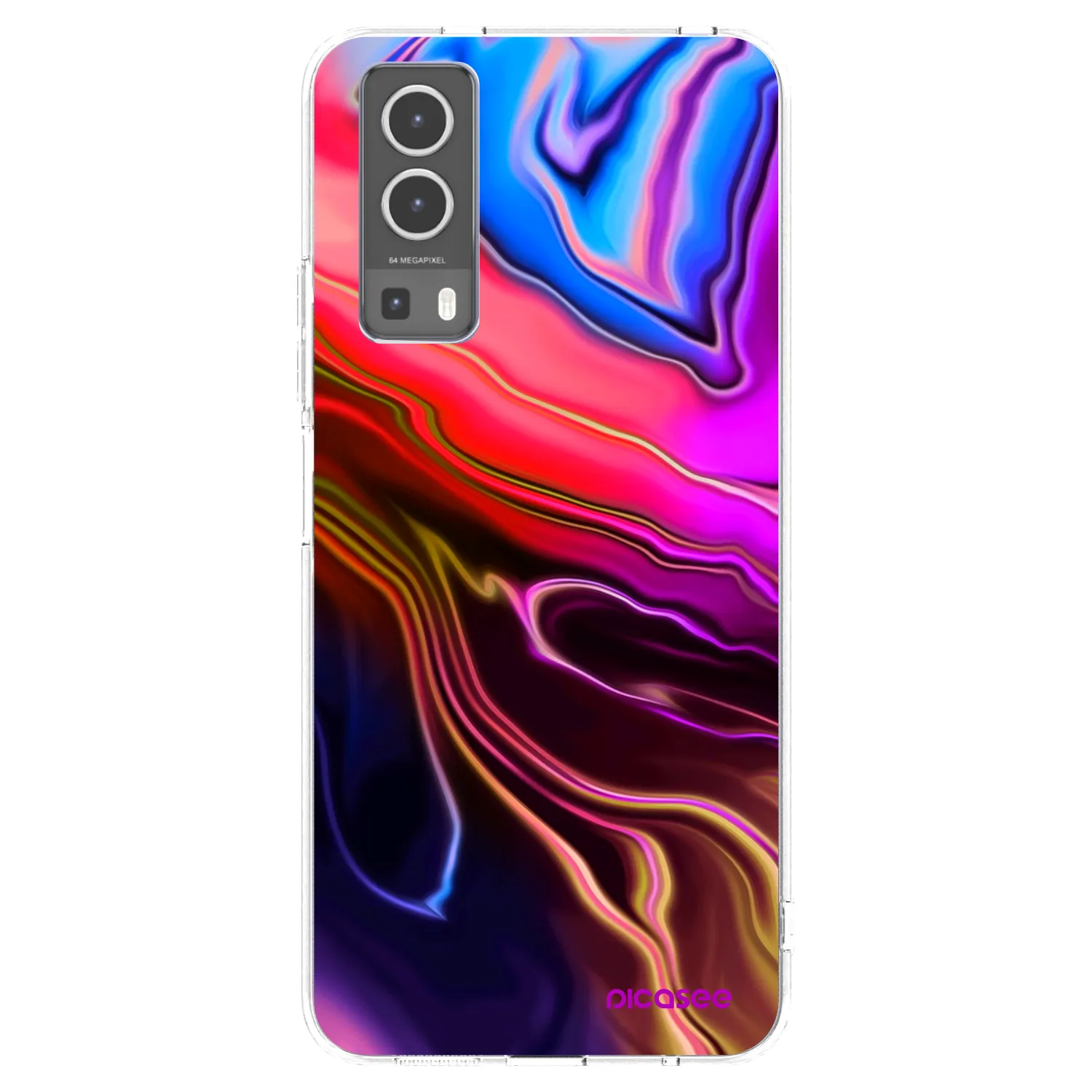 Picasee διαφανής θήκη σιλικόνης Vivo Y72 5G - Electric