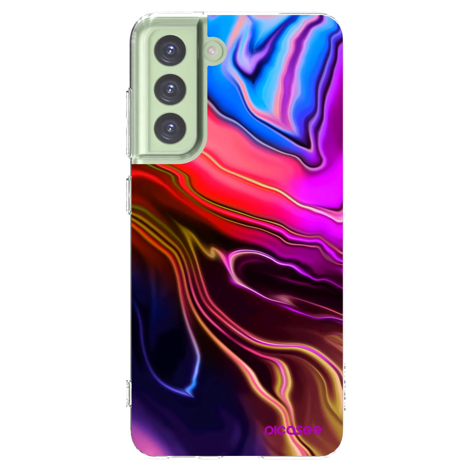 Picasee διαφανής θήκη σιλικόνης Samsung Galaxy S21 FE 5G - Electric