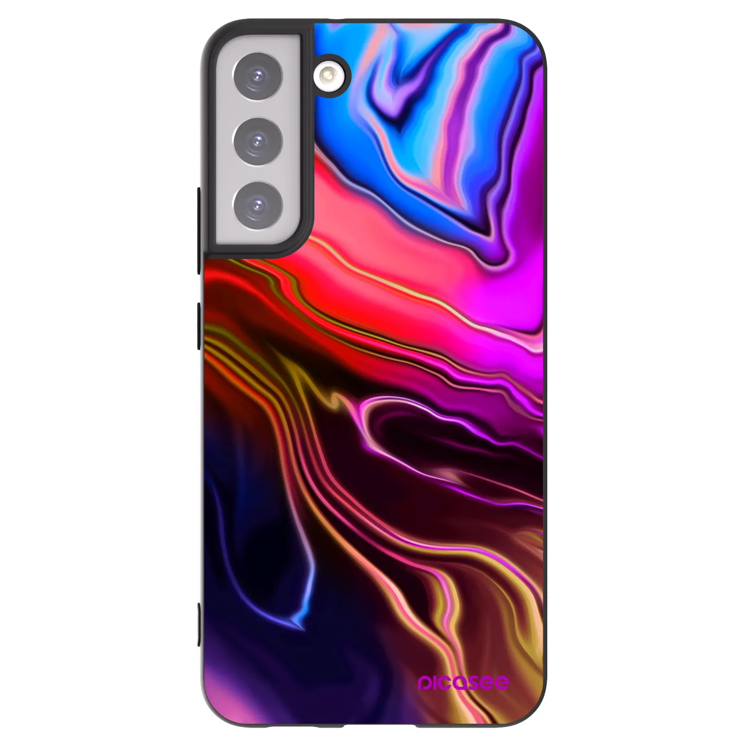 Picasee Μαύρη θήκη σιλικόνης για Samsung Galaxy S22+ 5G - Electric