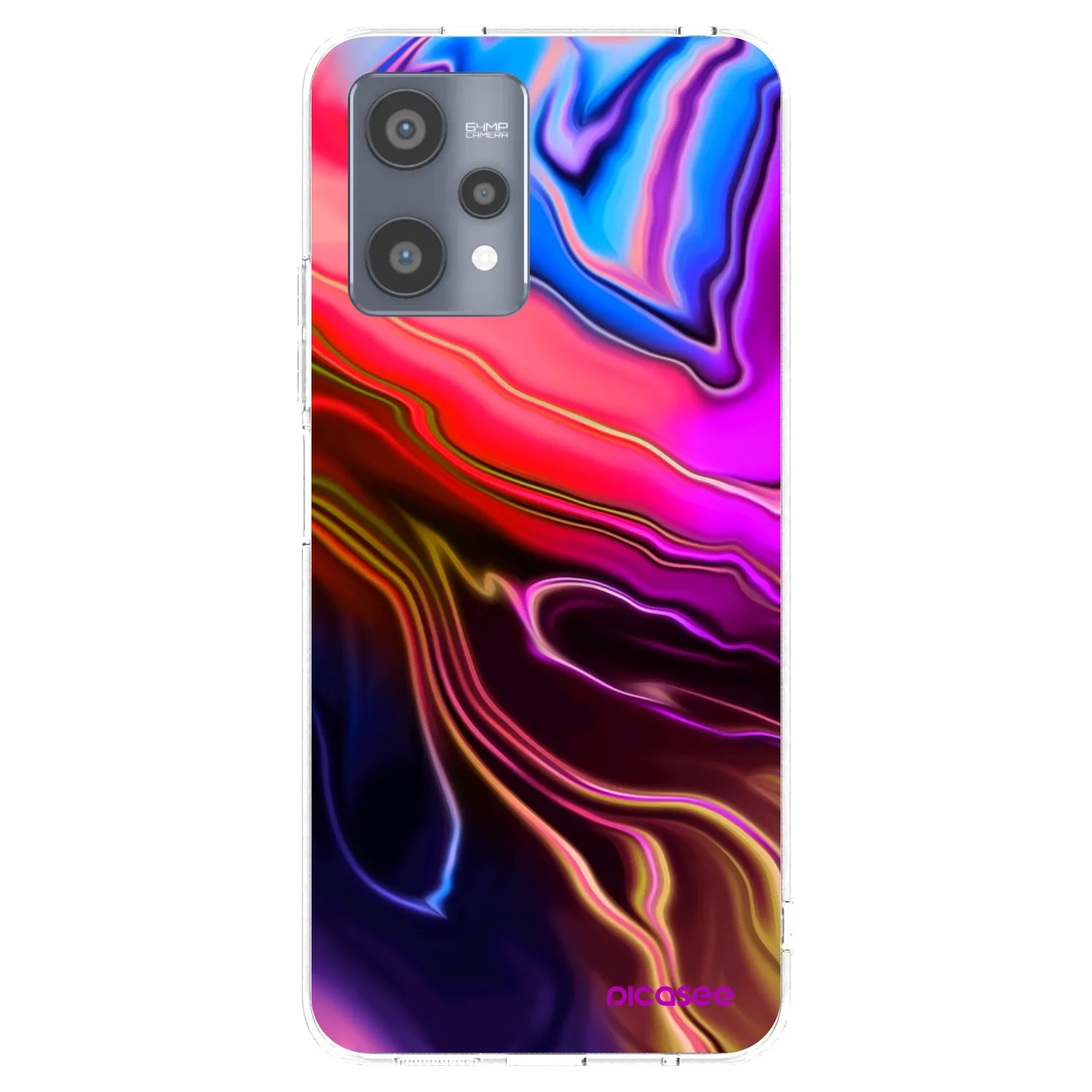 Picasee διαφανής θήκη σιλικόνης Realme 9 Pro 5G - Electric