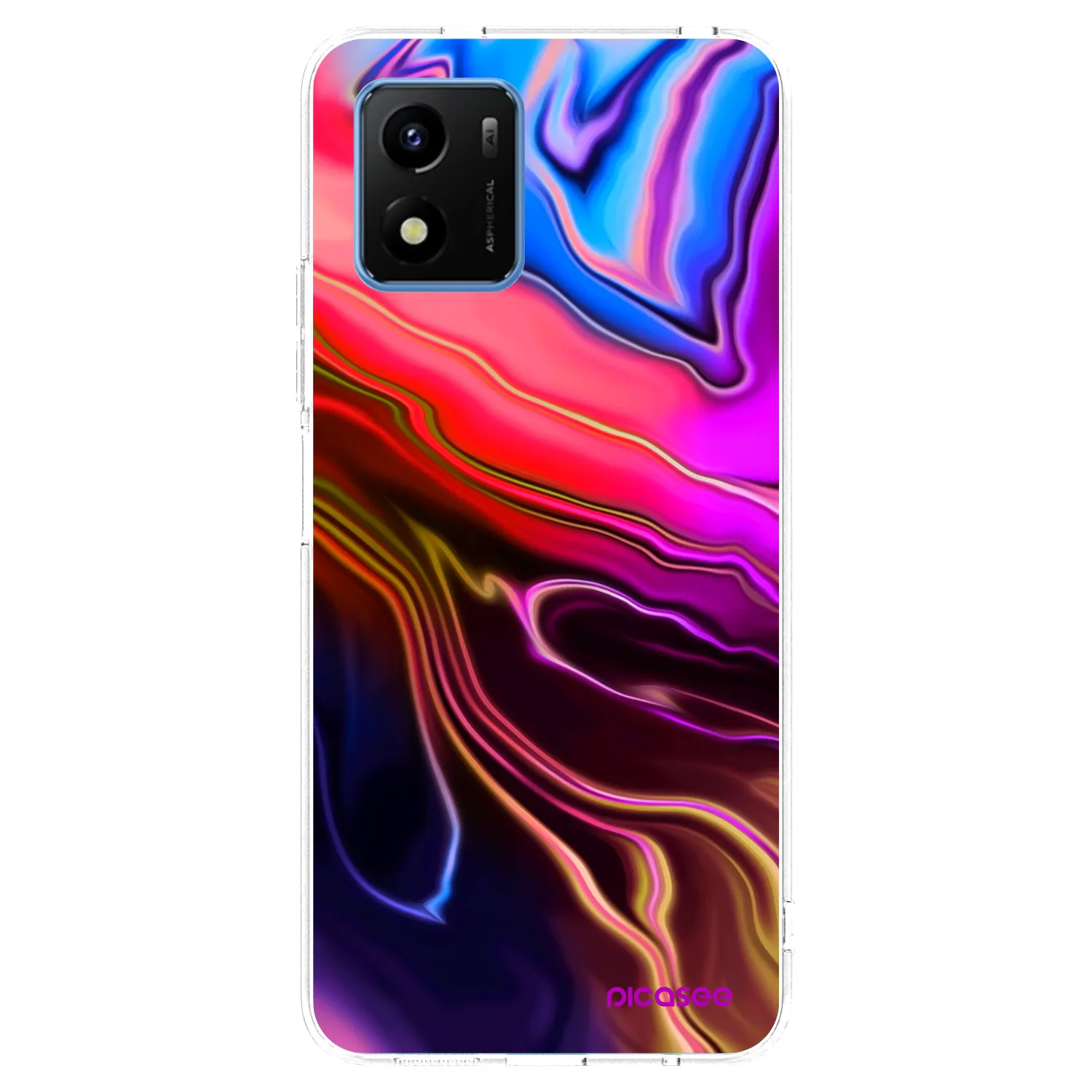 Picasee διαφανής θήκη σιλικόνης Vivo Y01 - Electric