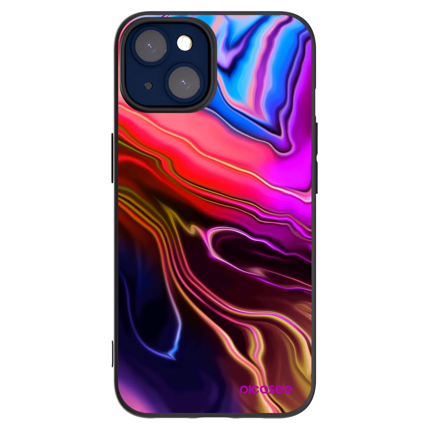 Picasee Μαύρη θήκη σιλικόνης για Apple iPhone 14 - Electric