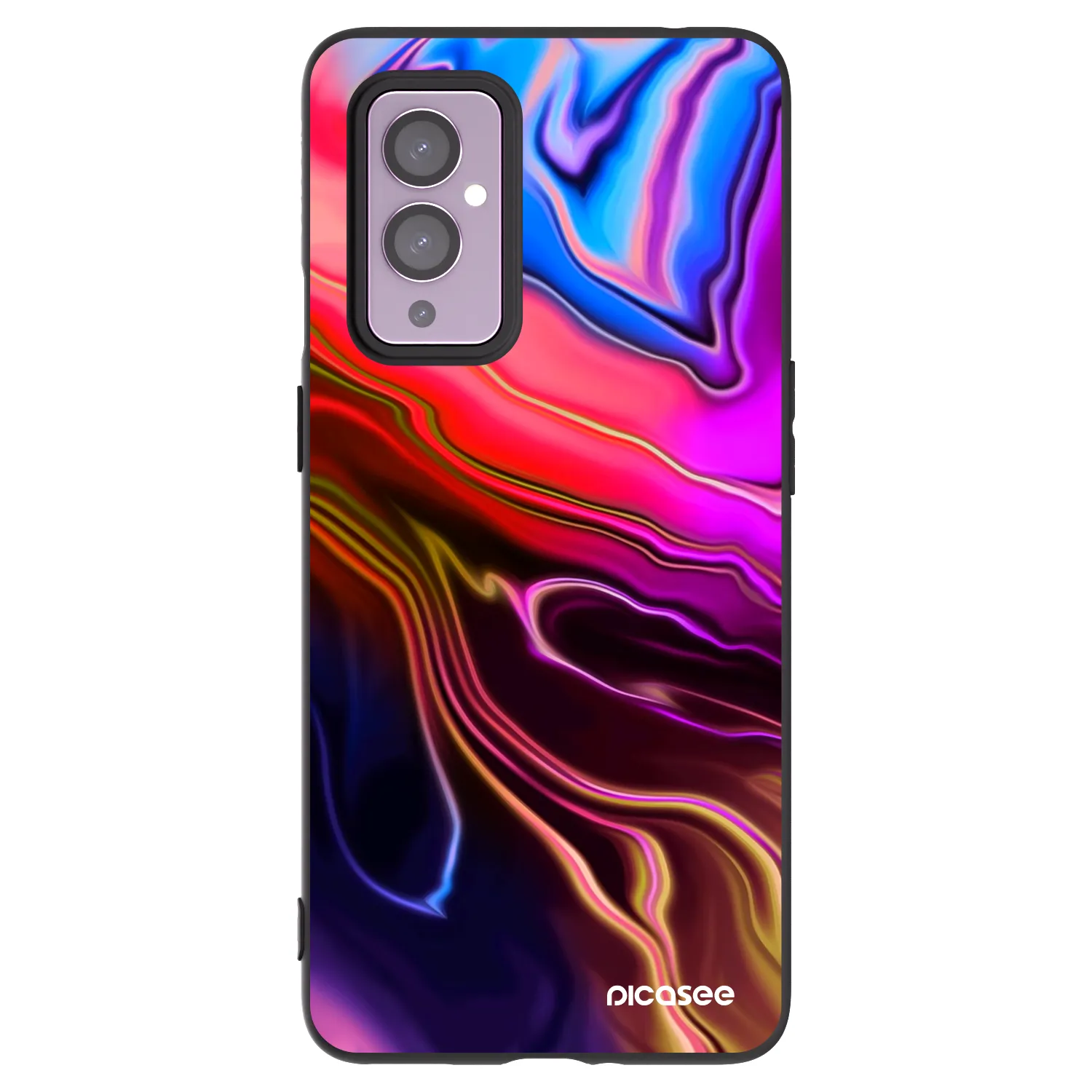 Picasee Μαύρη θήκη σιλικόνης για OnePlus 9 - Electric