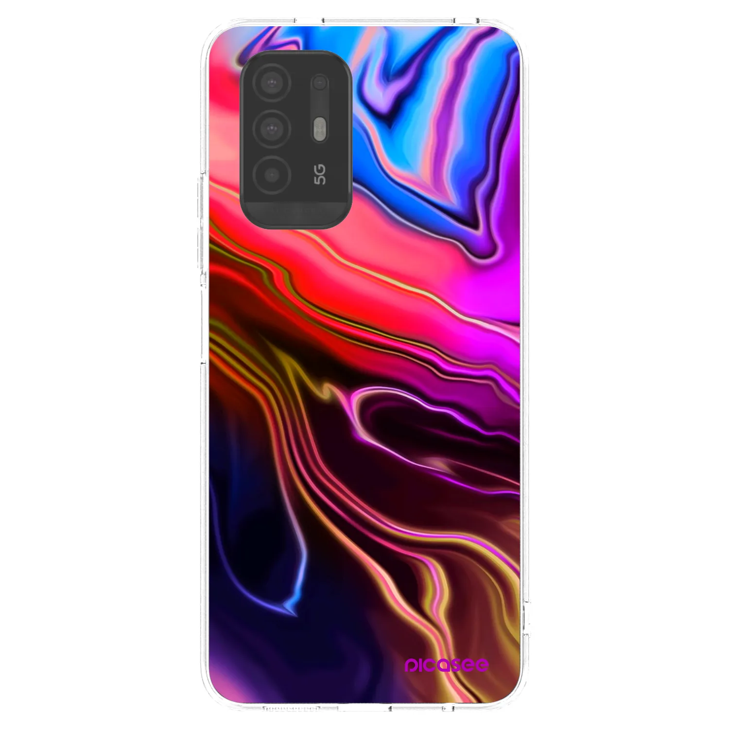 Picasee διαφανής θήκη σιλικόνης OPPO A94 5G - Electric