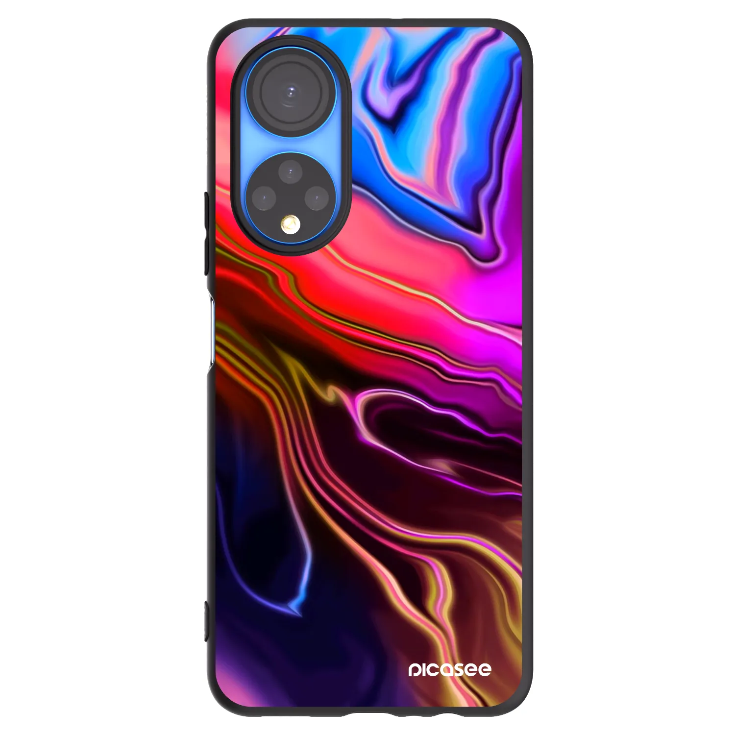 Picasee Μαύρη θήκη σιλικόνης για Honor X7 - Electric