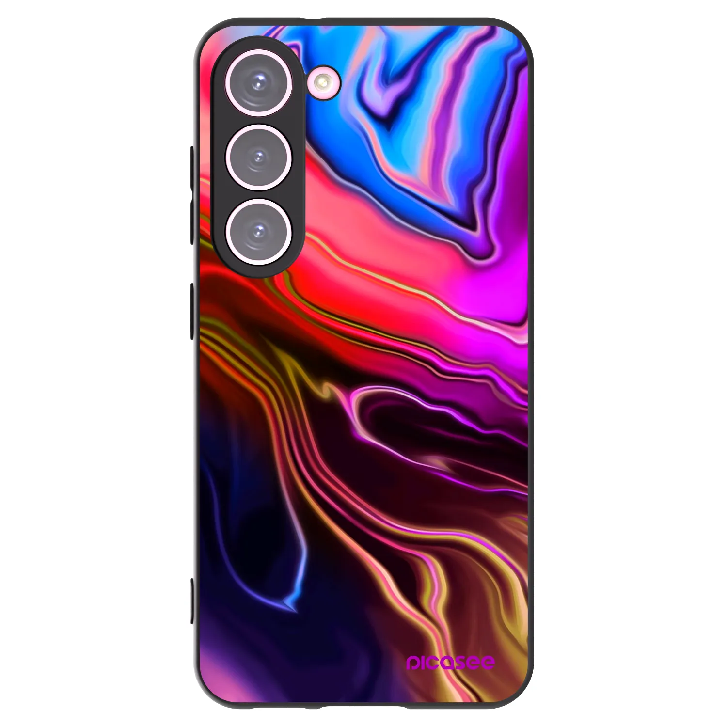 Picasee Μαύρη θήκη σιλικόνης για Samsung Galaxy S23 5G - Electric