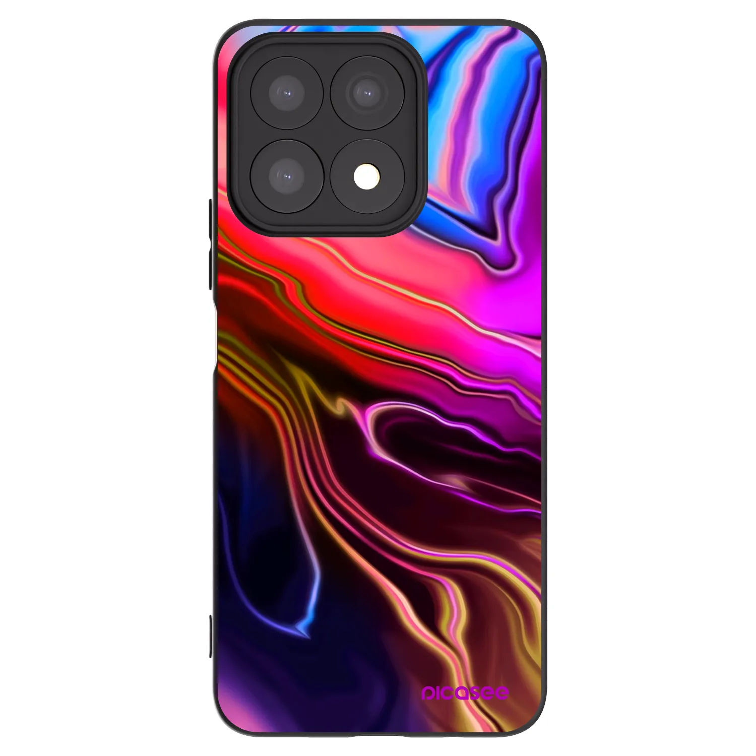 Picasee Μαύρη θήκη σιλικόνης για Honor X8a - Electric