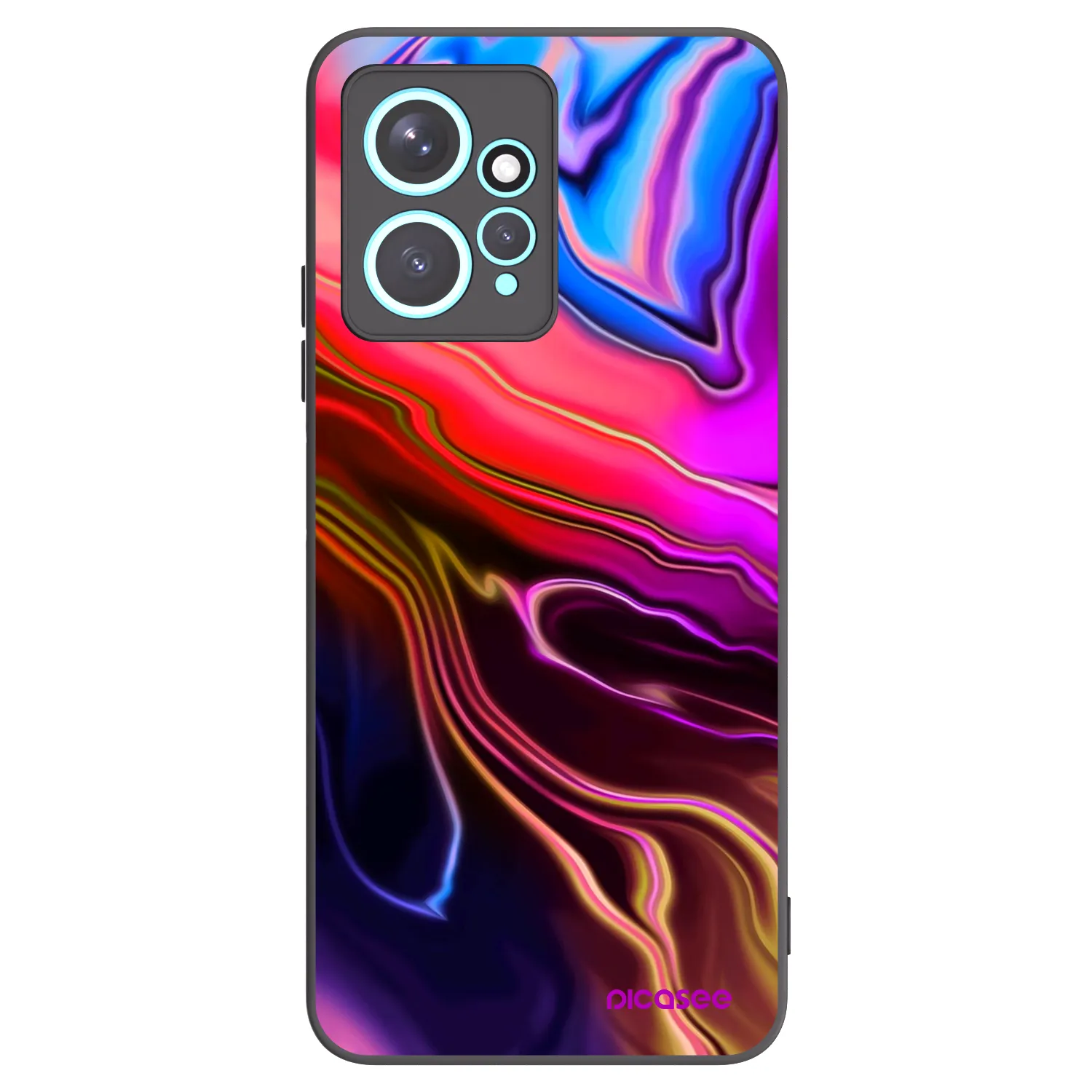 Picasee Μαύρη θήκη σιλικόνης για Xiaomi Redmi Note 12 4G - Electric