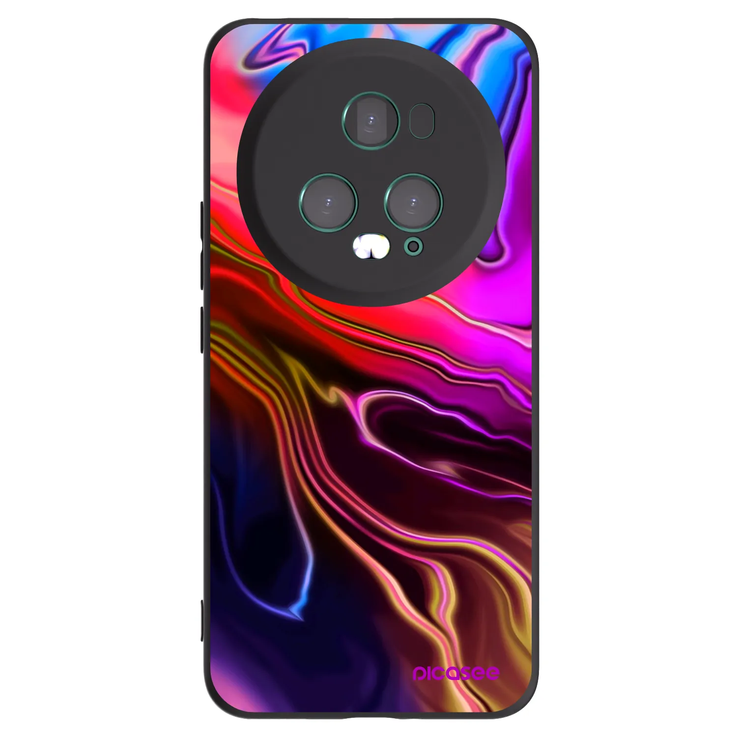 Picasee Μαύρη θήκη σιλικόνης για Honor Magic5 Pro - Electric