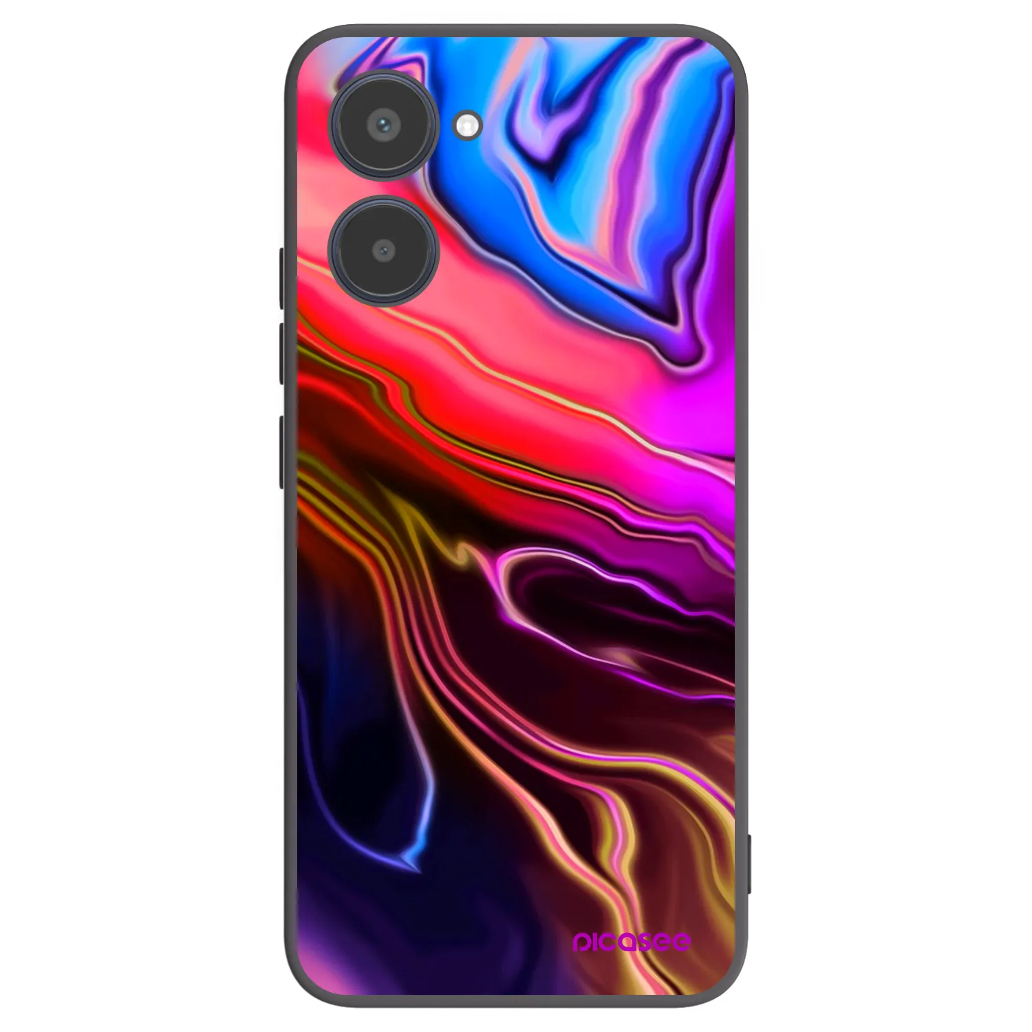 Picasee Μαύρη θήκη σιλικόνης για Realme 10 4G - Electric