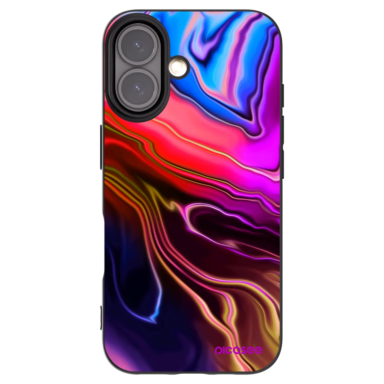 Picasee Μαύρη θήκη σιλικόνης για Apple iPhone 16 - Electric