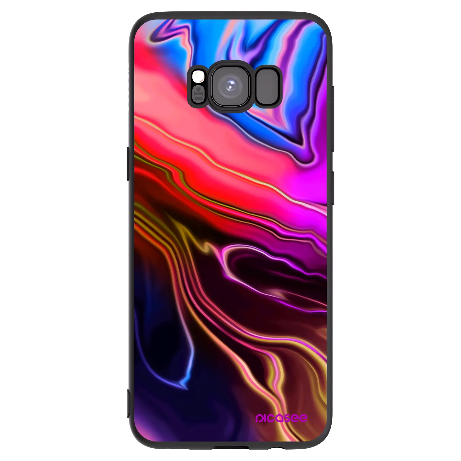 Picasee Μαύρη θήκη σιλικόνης για Samsung Galaxy S8 G950F - Electric
