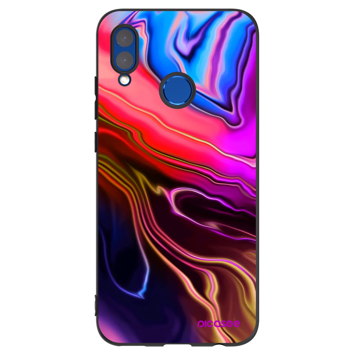 Picasee Μαύρη θήκη σιλικόνης για Huawei P Smart 2019 - Electric
