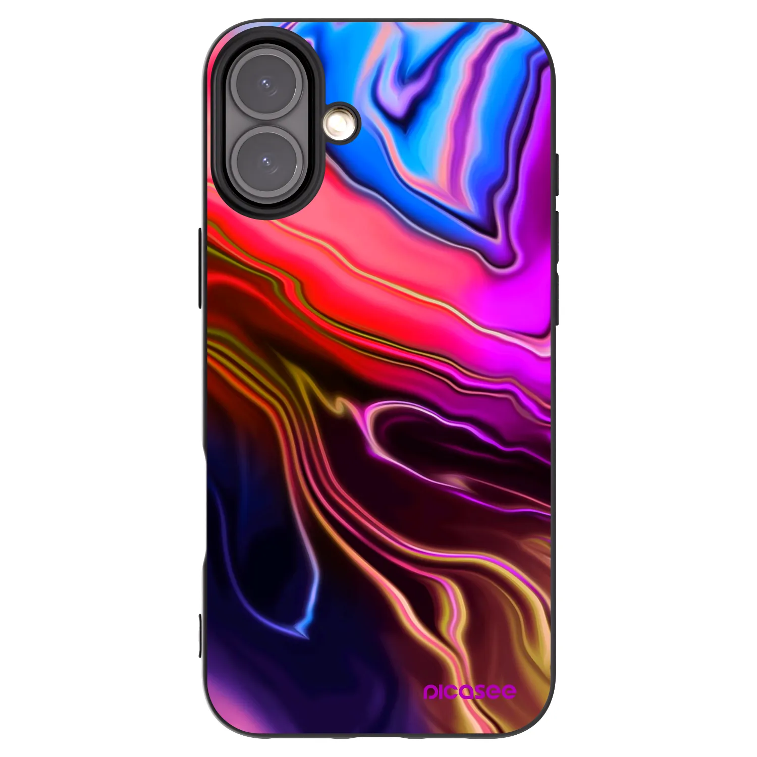 Picasee Μαύρη θήκη σιλικόνης για Apple iPhone 16 Plus - Electric