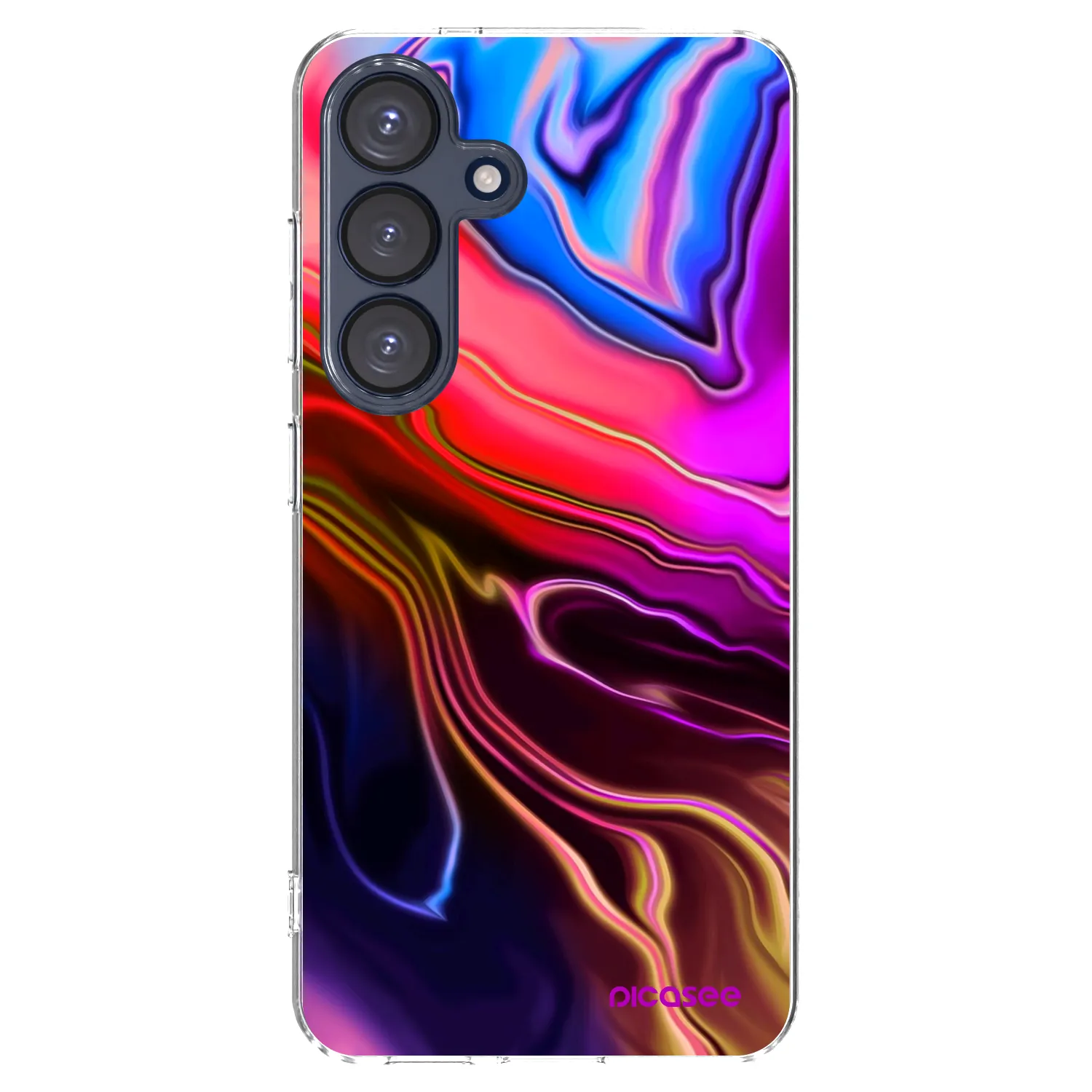 Picasee διαφανής θήκη σιλικόνης Samsung Galaxy S25 5G - Electric