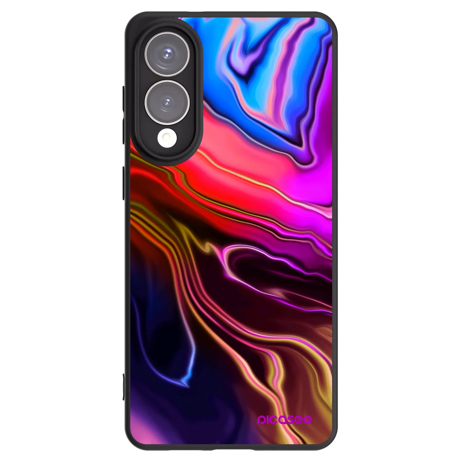 Picasee Μαύρη θήκη σιλικόνης για Samsung Galaxy S25 Edge 5G - Electric