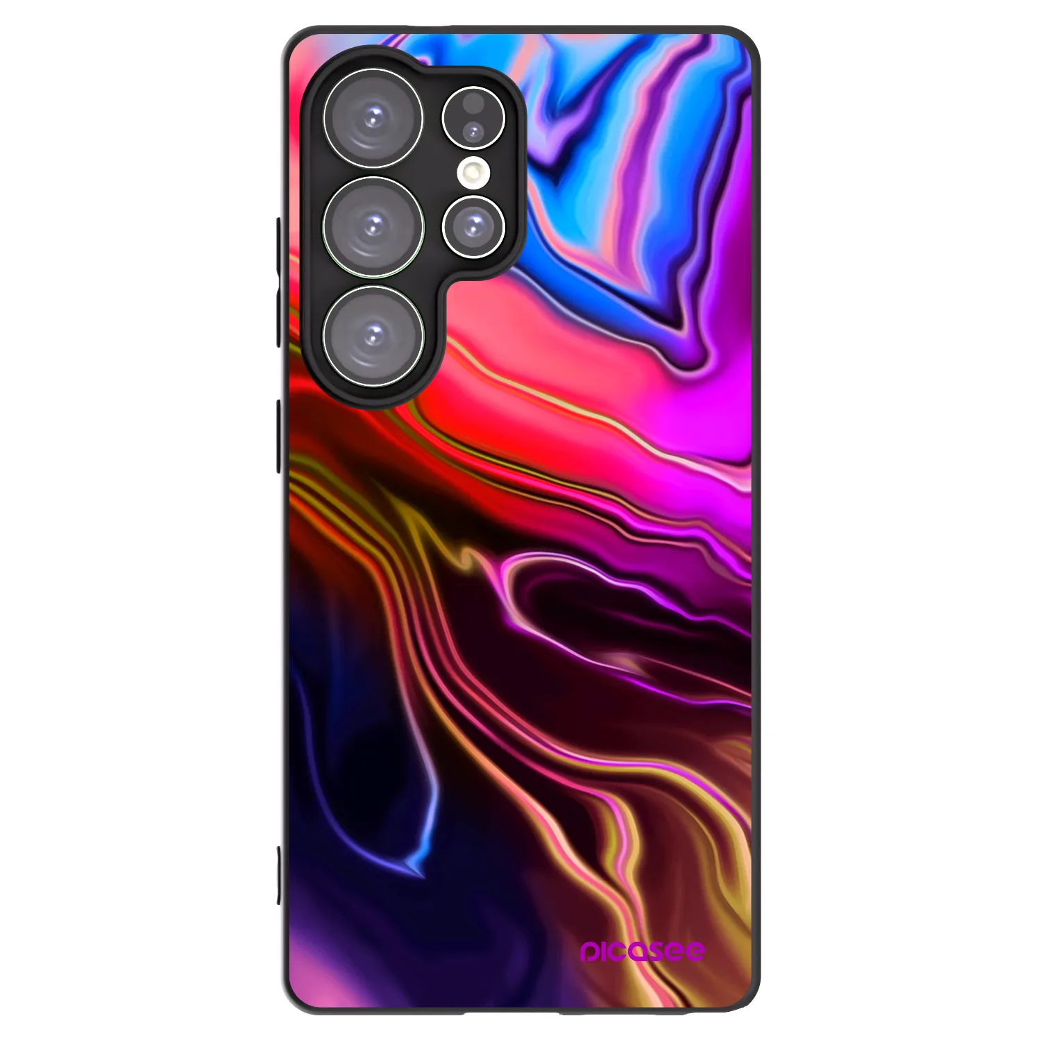 Picasee Μαύρη θήκη σιλικόνης για Samsung Galaxy S25 Ultra 5G - Electric
