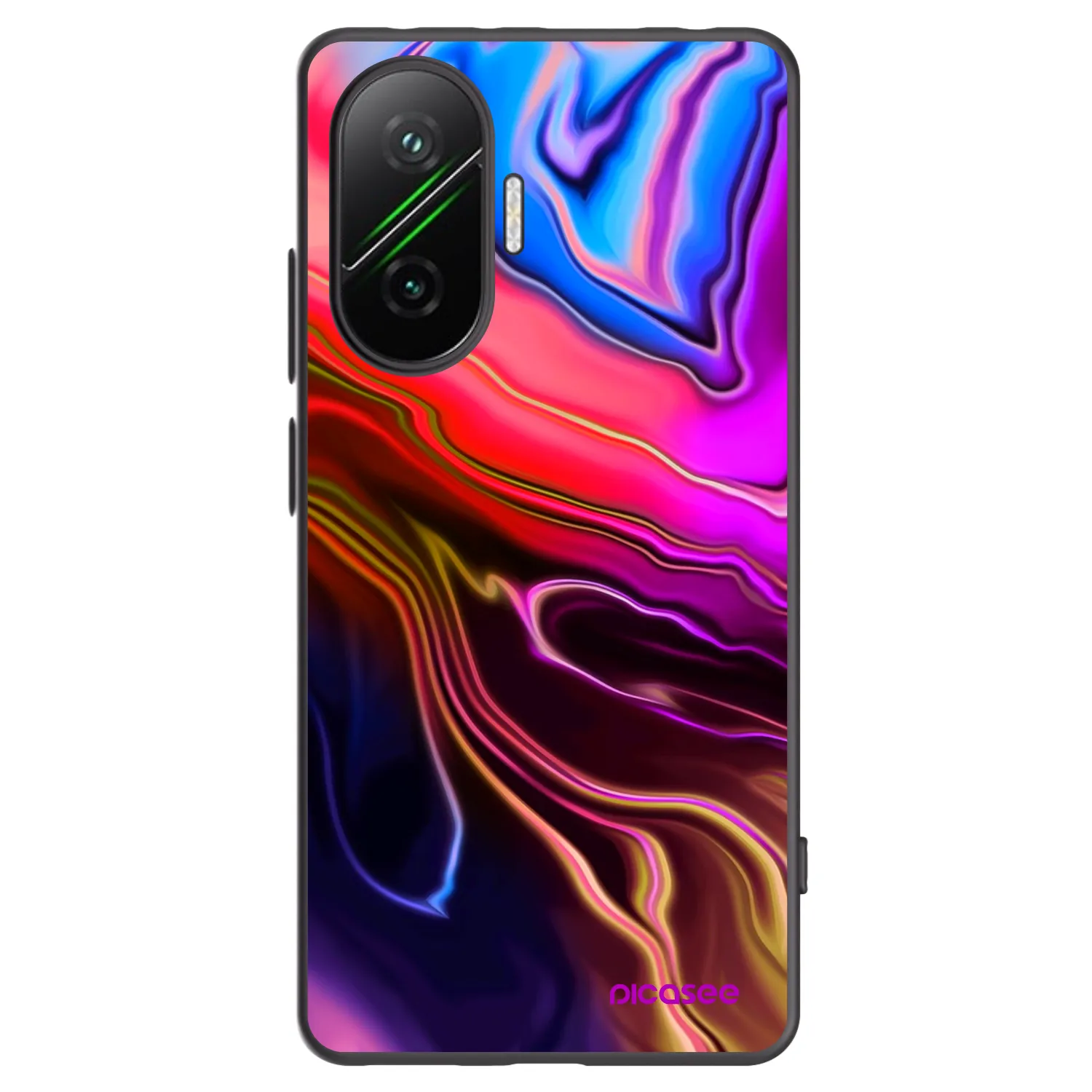 Picasee Μαύρη θήκη σιλικόνης για Xiaomi Poco F7 Pro 5G - Electric