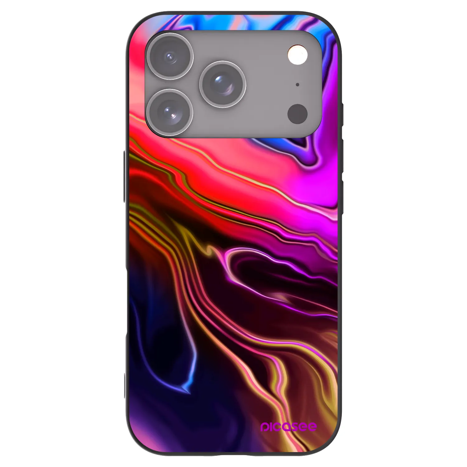 Picasee Μαύρη θήκη σιλικόνης για Apple iPhone 17 Pro - Electric