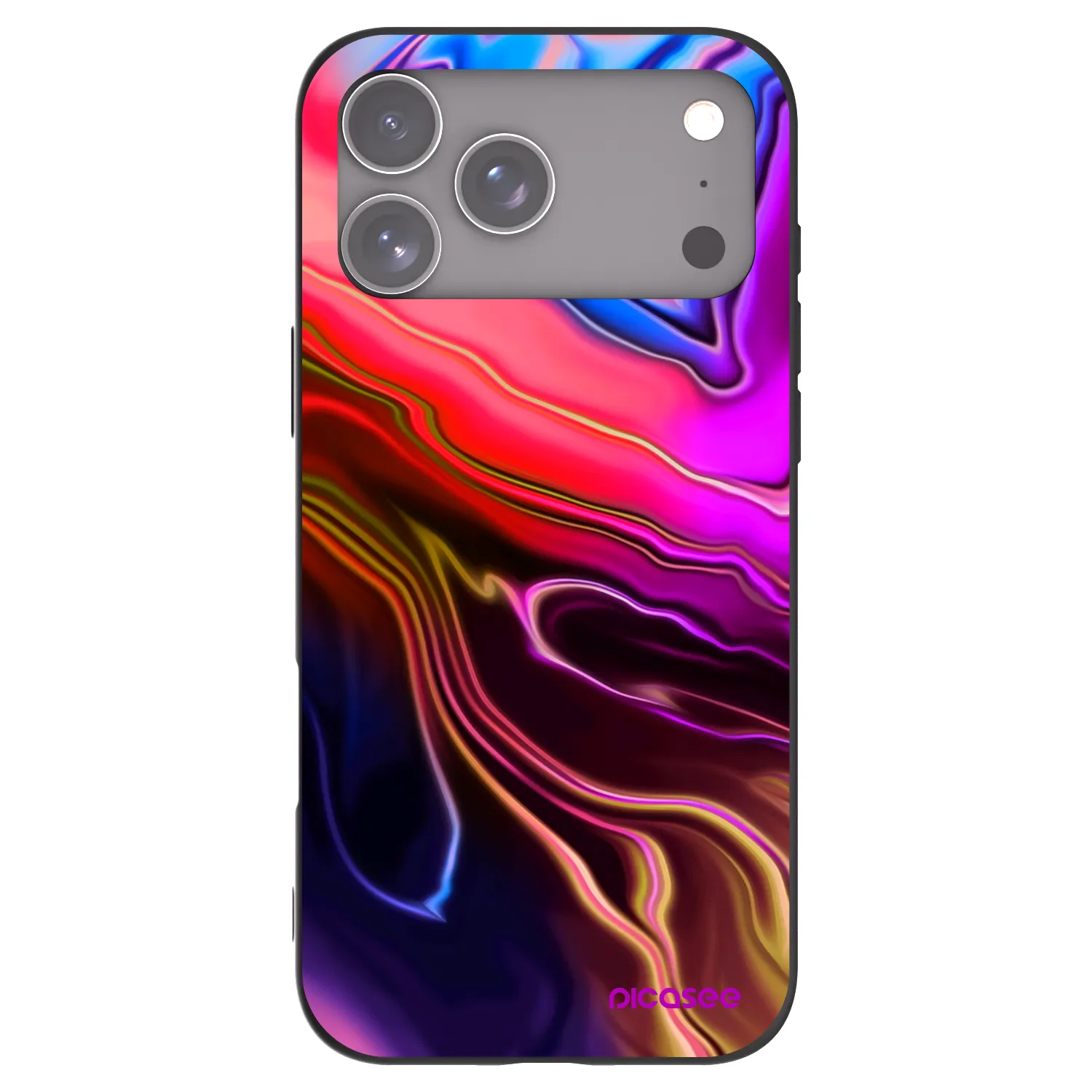 Picasee Μαύρη θήκη σιλικόνης για Apple iPhone 17 Pro Max - Electric